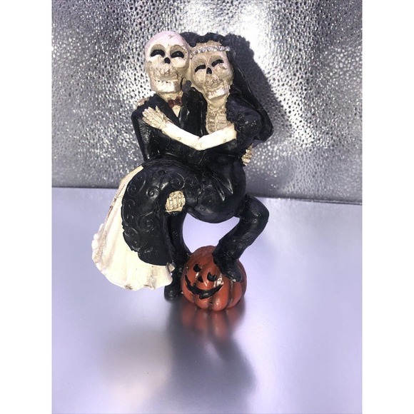 GANZ Other - Ganz Bride And Groom‎ Skeleton Figure Halloween Marriage Pumpkin 6.5”